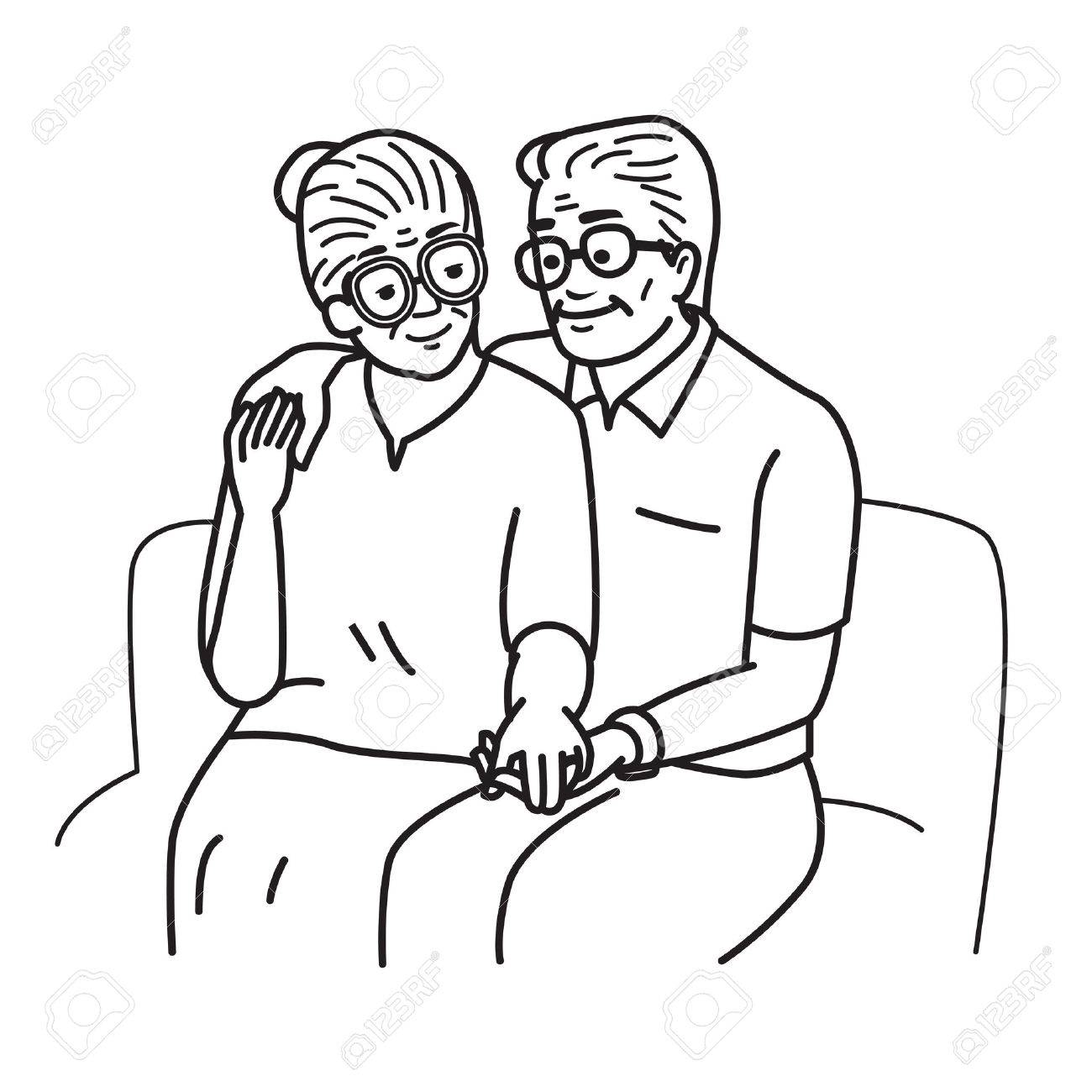 1300x1300 Smiling And Happy Romantic Senior Couple Lovers, Holding Hands