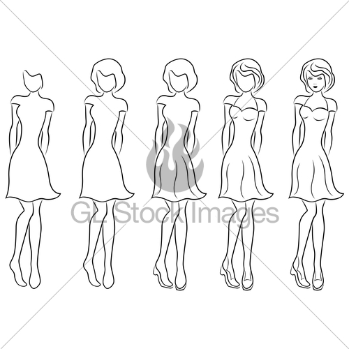 500x500 Siluet 015 Gl Stock Images