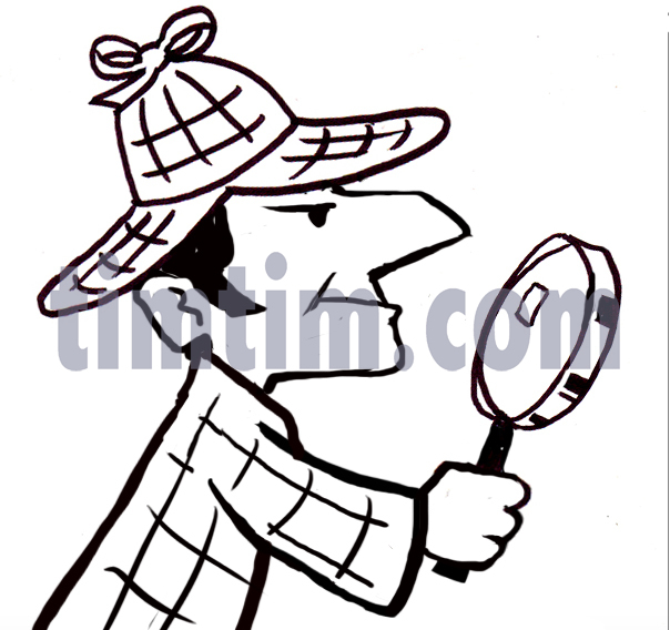 604x568 Free Drawing Of A Detective Bw From The Category Occupations +
