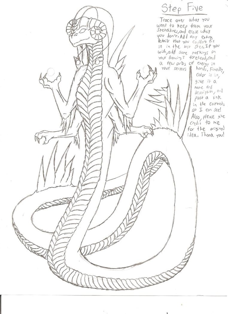 762x1048 Alien Serpent Drawing Tutorial Part 5 By Timbersoul