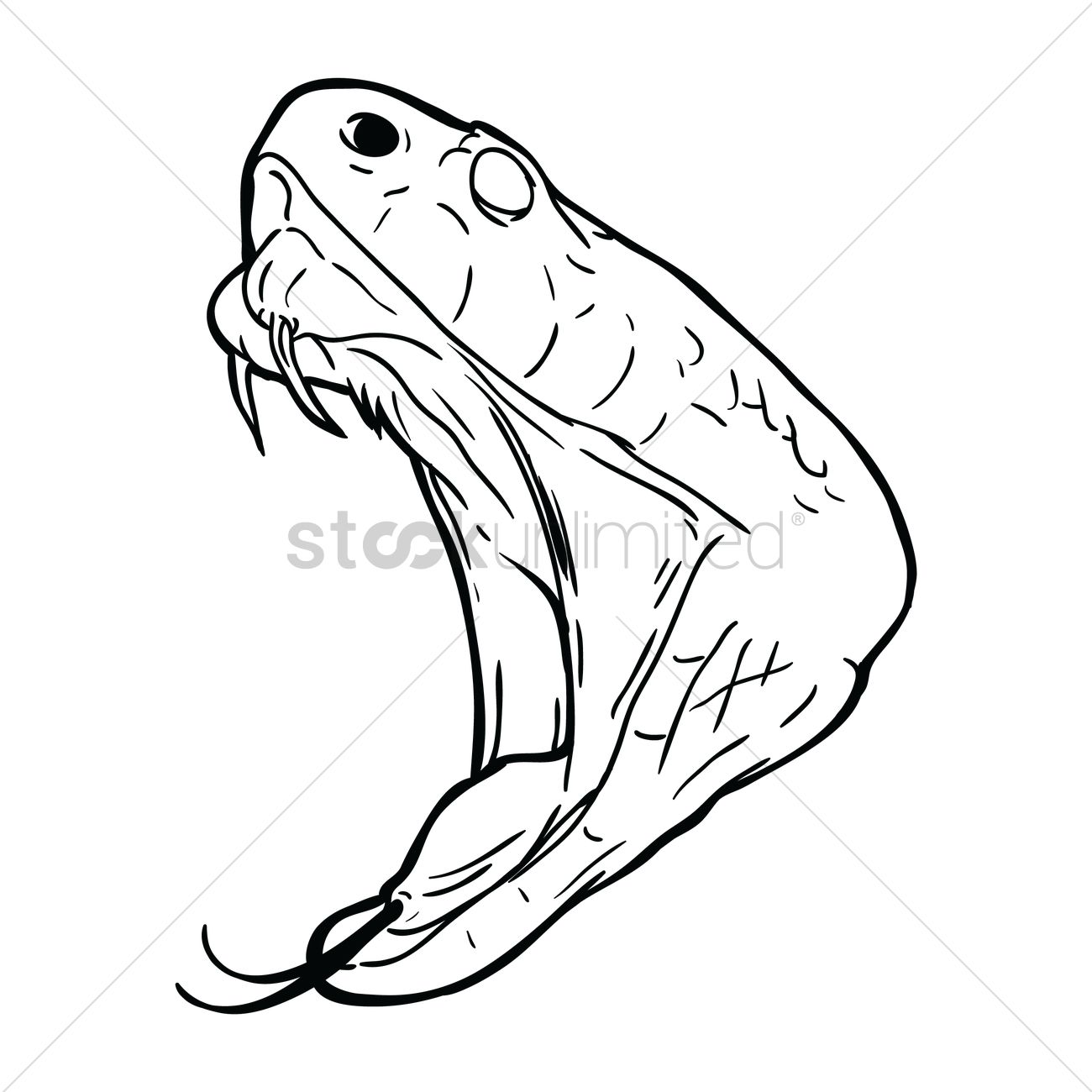 1300x1300 Free Snake Face Vector Image