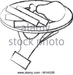 311x320 Hand Server With Thigh Chicken And French Fries Vector