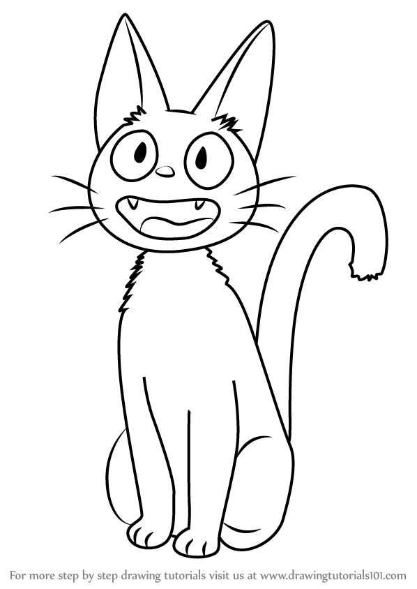 598x844 Learn How To Draw Jiji From Kiki's Delivery Service (Kiki'S