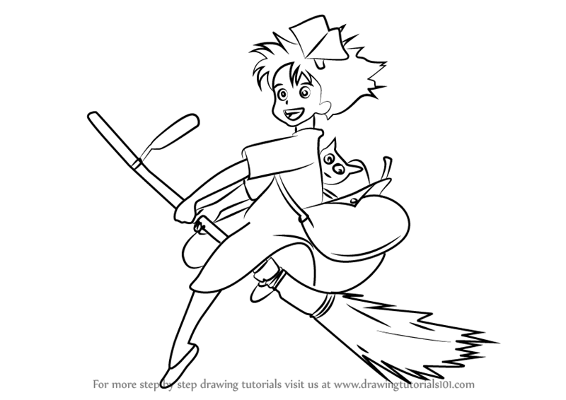 800x566 Learn How To Draw Kiki From Kiki's Delivery Service (Kiki'S