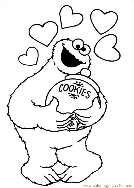 567x794 Sesame Street 42 Coloring Page