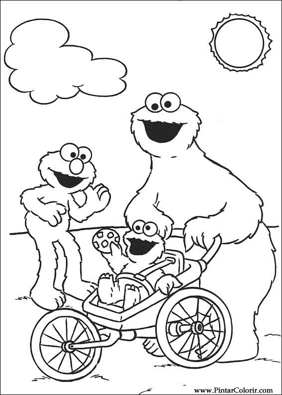 567x794 Drawings To Paint Amp Colour Sesame Street
