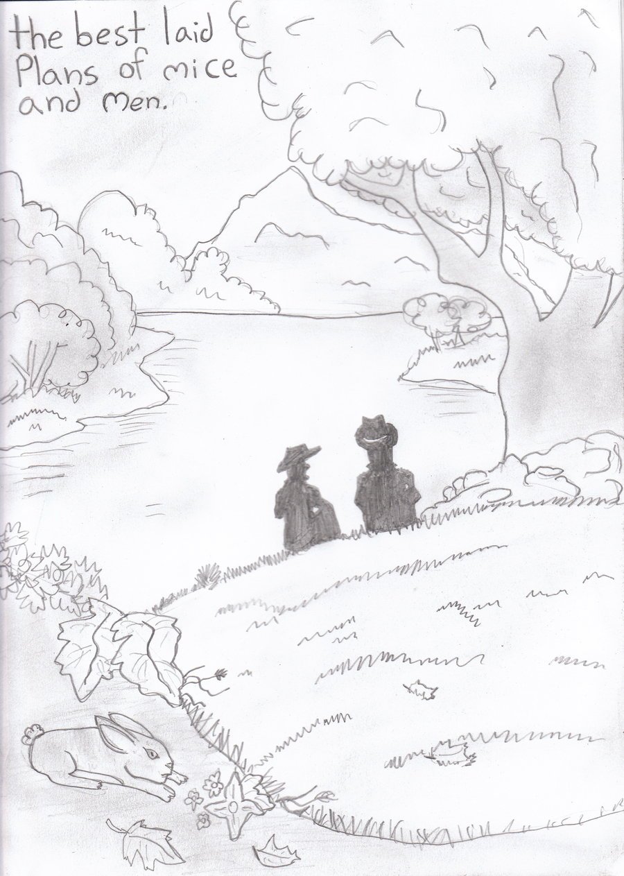 900x1263 Drawing Of Mice And Men Setting