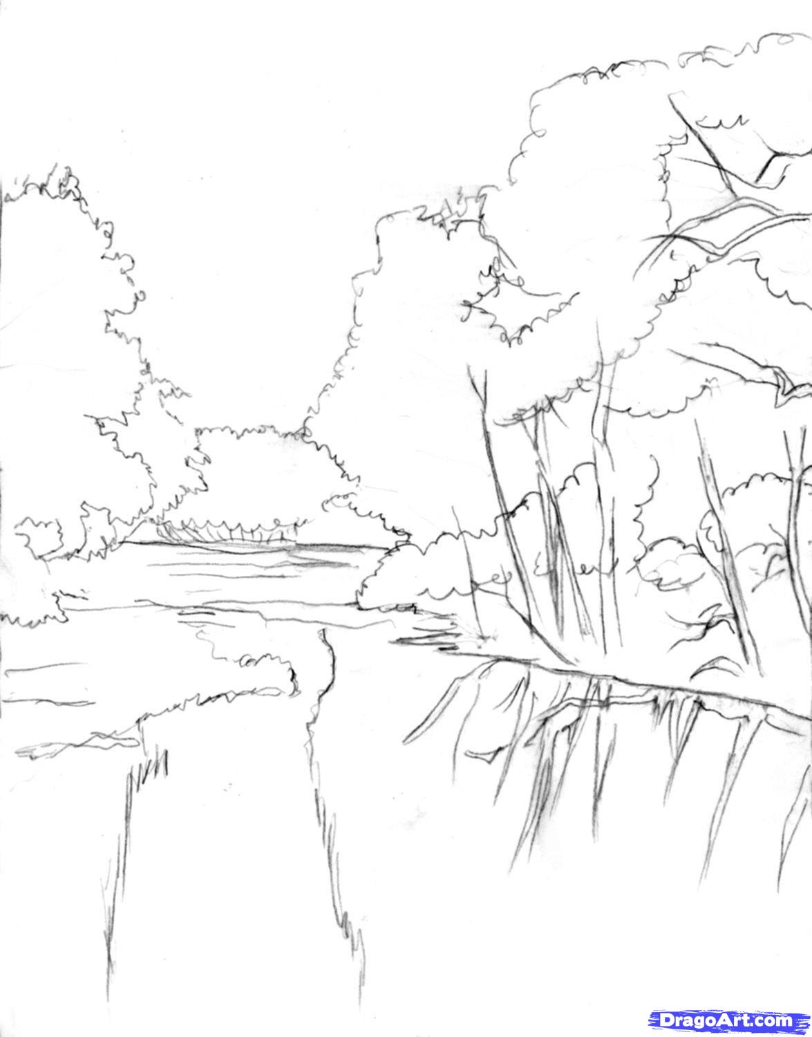 1175x1500 How To Draw A Realistic River Step1 Step 8 And Shade It Too