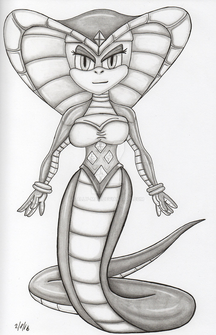718x1113 Queen Cobra 01 Anime Fan Art Pencil Shading By Ally Man