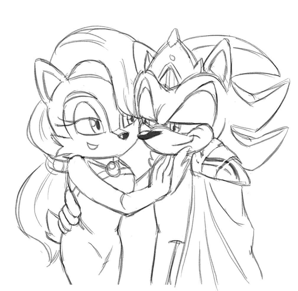 1009x988 King Shadow And Queen Sally (Sketch) By Chauvels