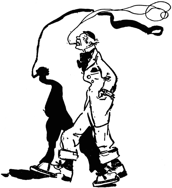 585x640 A Smoking Man And His Shadow Clipart Etc