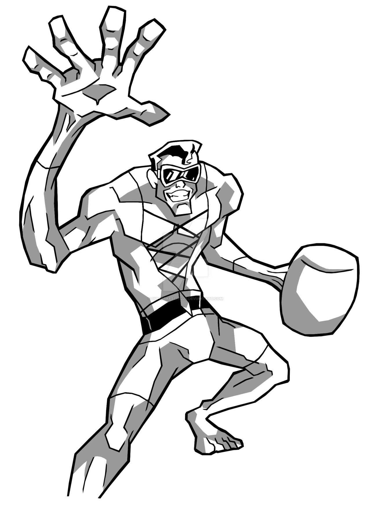 1280x1760 Young Justice Plastic Man (Ink And Shadow) By Supersketch1220