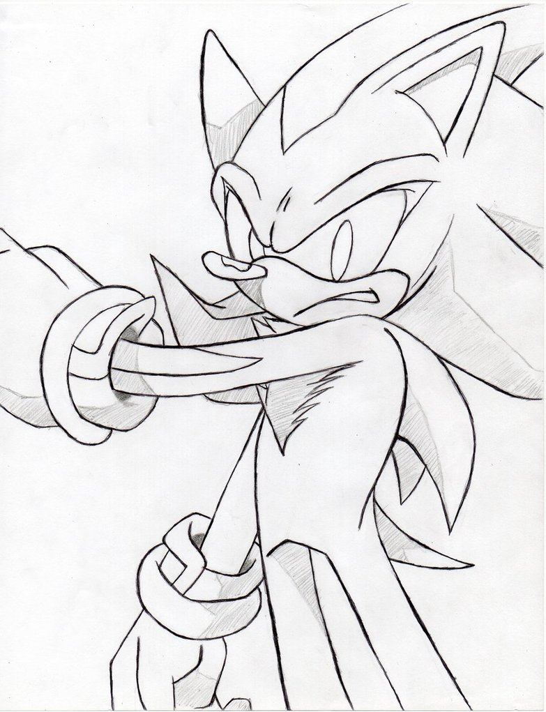 783x1021 Shadow Sonic Channel Sketch By Zeror102