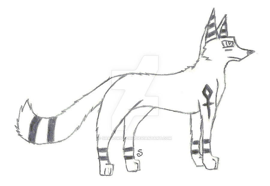 900x618 Egyptian Fox Scetch By Shadows Echo