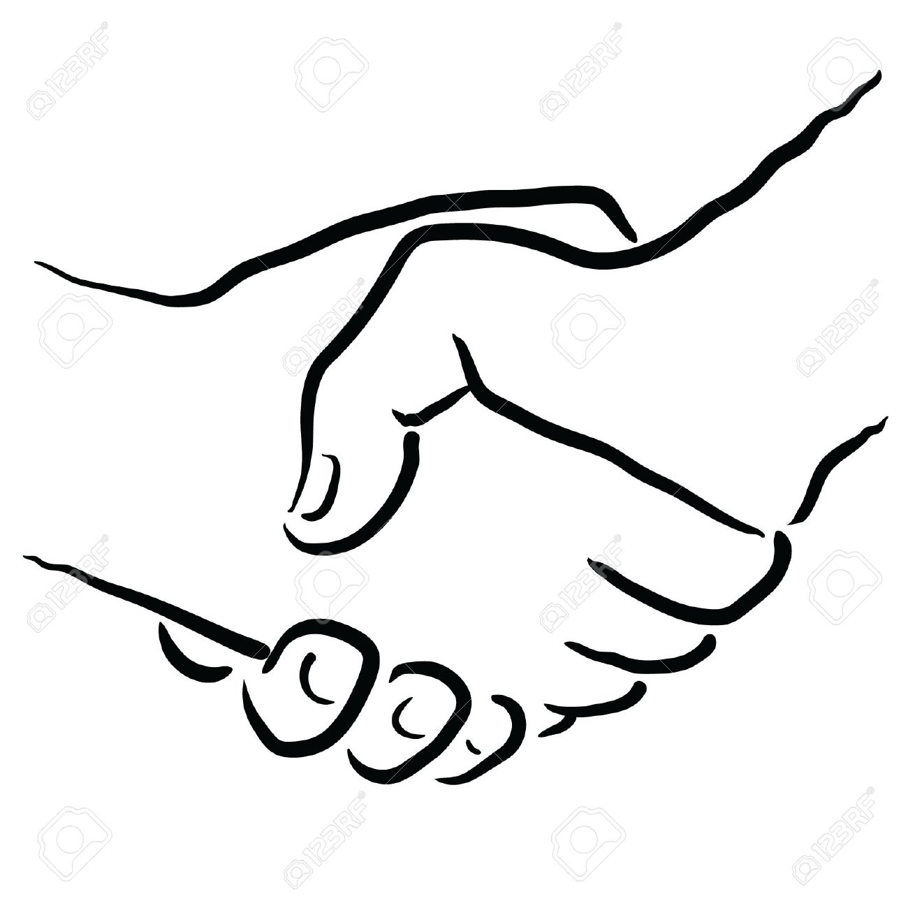 Shake Hands Drawing at GetDrawings | Free download