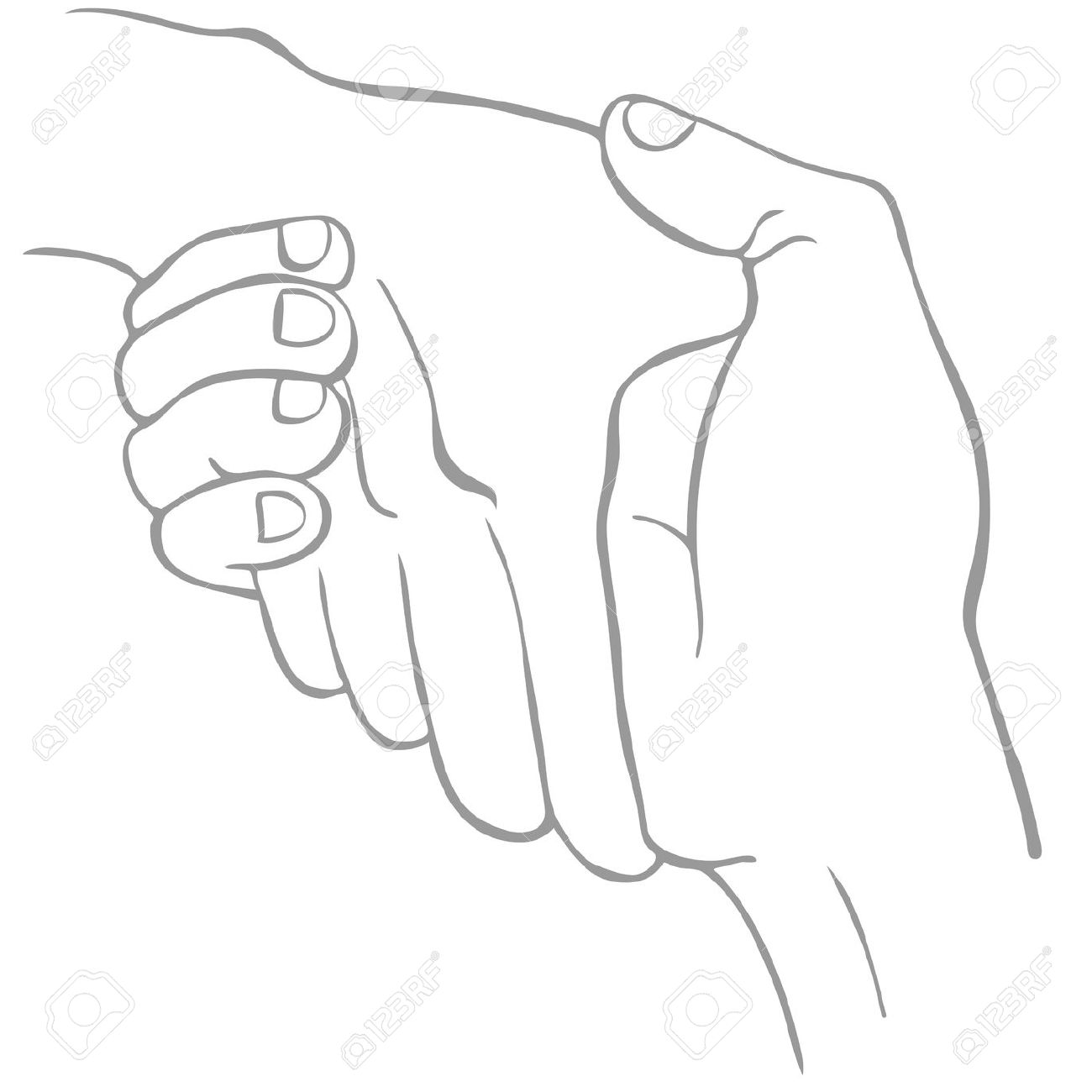 1300x1300 Drawn Hand Gesture Two Hand
