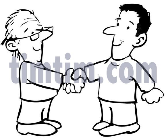 578x480 Free Drawing Of A Handshake Bw From The Category People