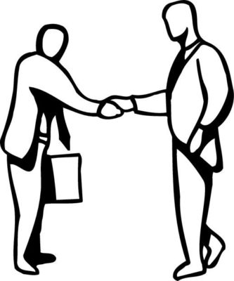 333x400 Shaking Hands Clipart Clipartpen
