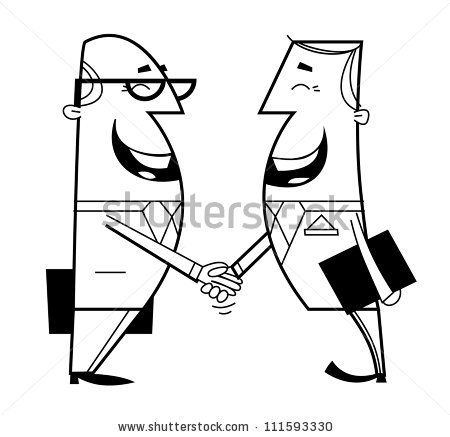 450x437 Shaking Hands Drawing