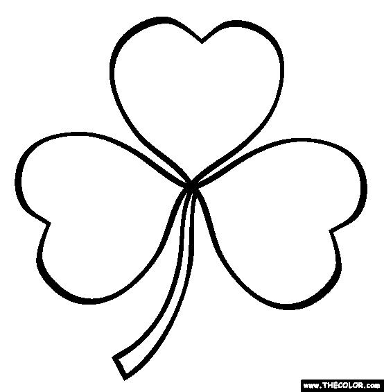 554x565 Shamrock Color Pages Coloring Page For Kids