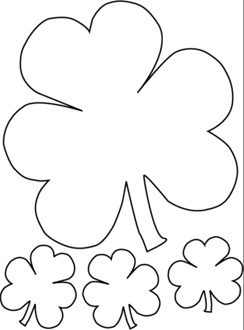 483x652 Clover Coloring Page Printable In Fancy Draw Shamrock Dringrames