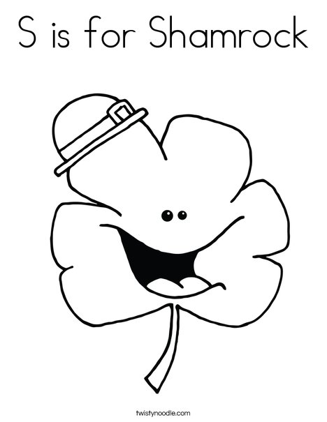 468x605 S Is For Shamrock Coloring Page