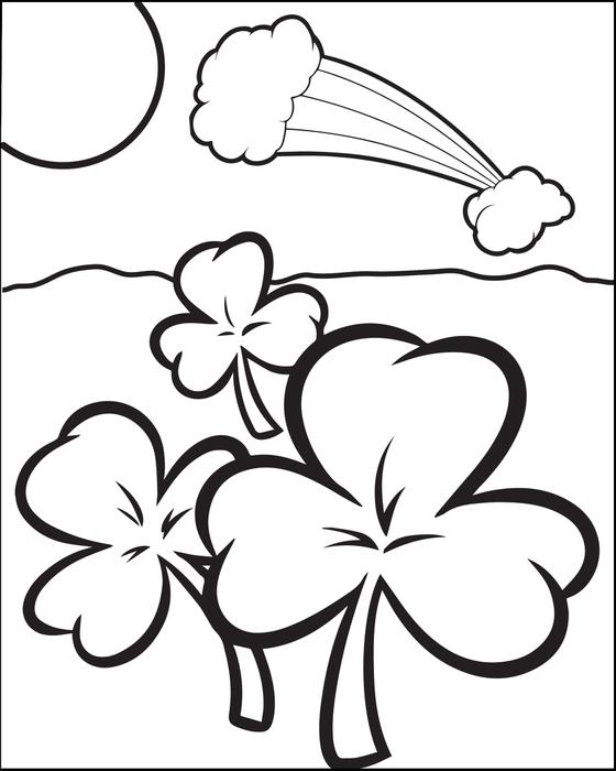 560x700 Free, Printable Shamrock Coloring Page For Kids