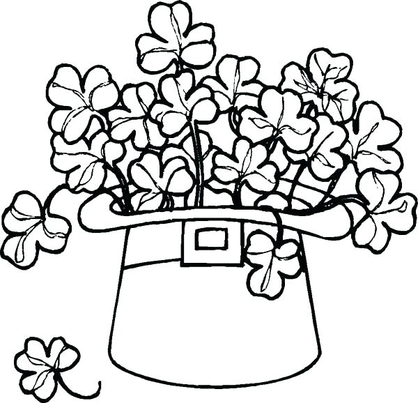 600x578 Pictures Of Shamrocks To Color How To Draw A Shamrock Step By Step