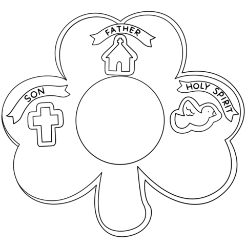 480x480 Shamrock Holy Trinity Coloring Page Free Printable Coloring Pages