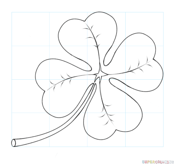610x575 Edge How To Draw A Four Leaf Clover Or Shamrocks For Saint