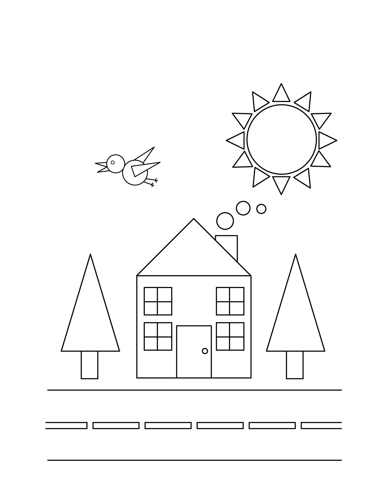 1275x1650 Coloring Pages For Shapes Free Draw To Color