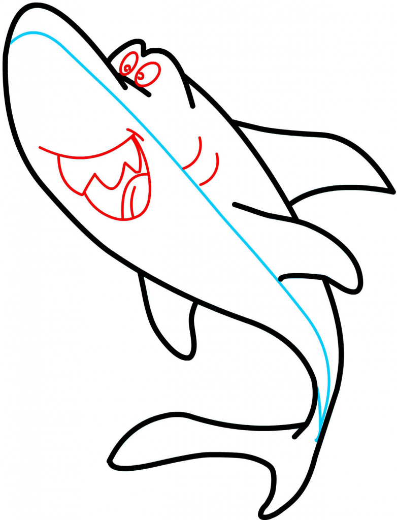 782x1024 Cartoon Shark Drawing How To Draw A Cartoon Shark How To Draw Easy