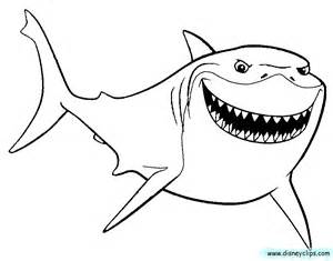 300x235 Finding Nemo Shark Coloring Sheet Coloring Pages Pixar Colouring