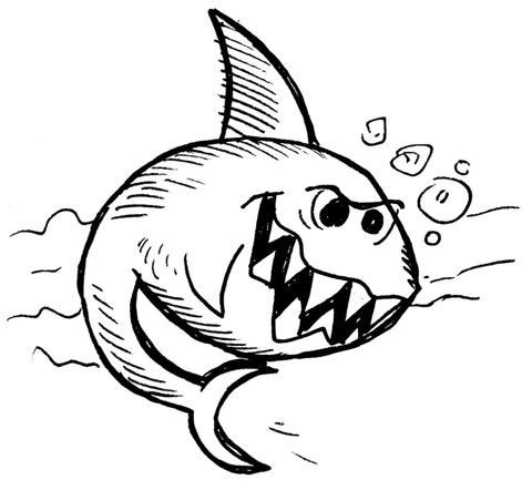 480x442 How To Draw A Cartoon Shark Results