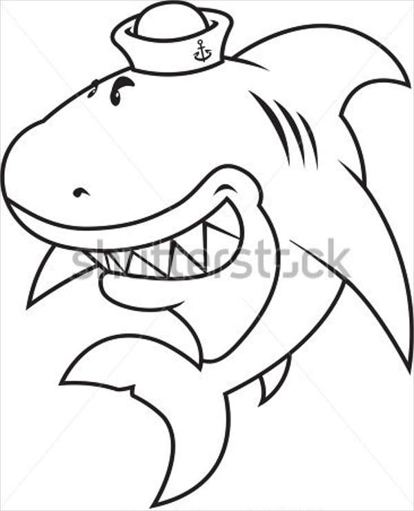 600x741 Shark Drawings