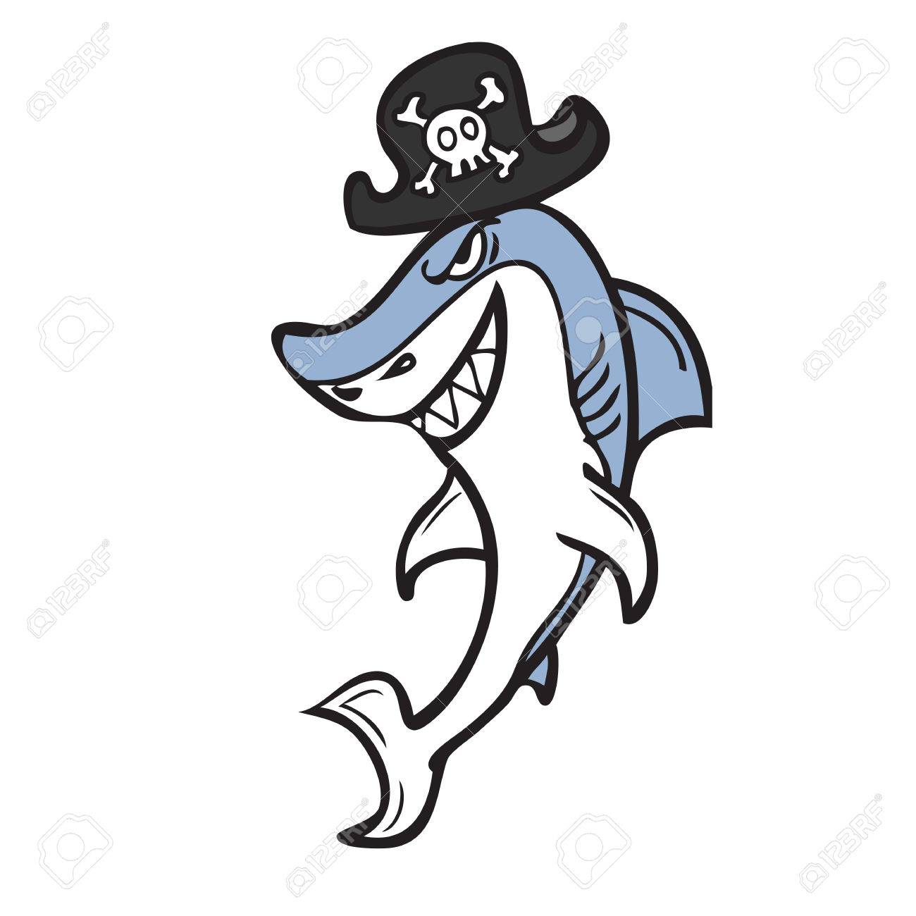 1300x1300 Cartoon Character Of Pirate Shark Royalty Free Cliparts, Vectors