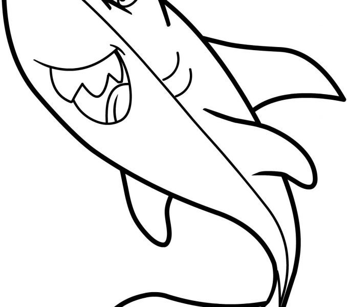 678x600 Colouring In Shark Kids Coloring
