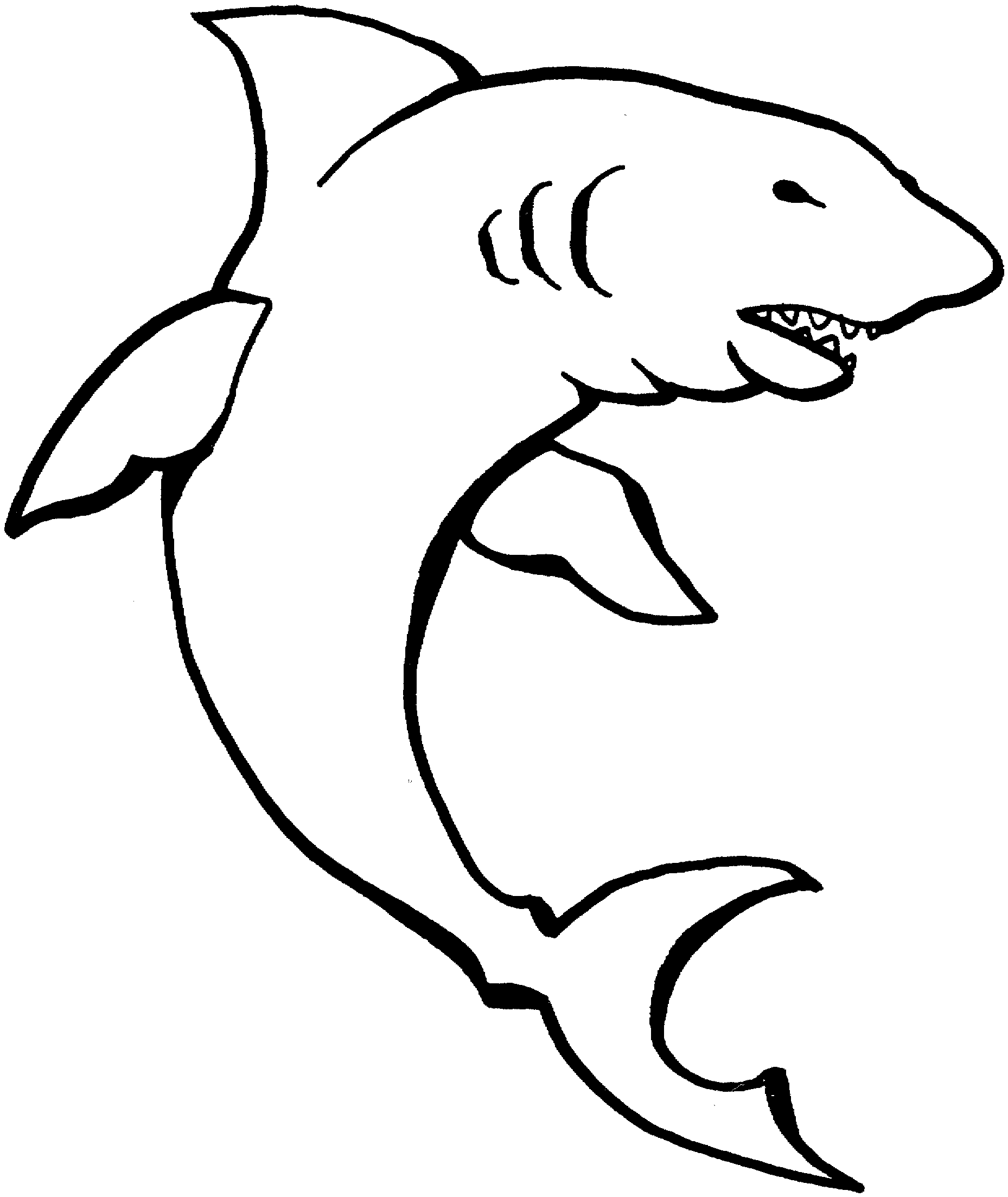 1858x2207 Easy Shark Coloring Pages