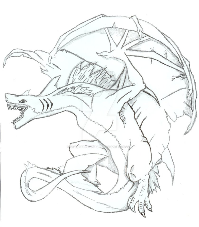 838x953 Dragon Shark Commission By Tf2lover10timesover