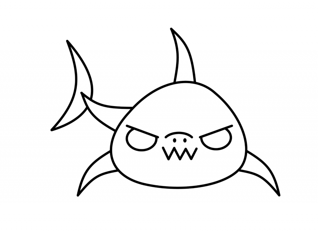 1024x764 Simple Drawing Of A Shark