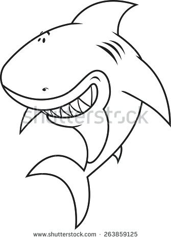 335x470 Great White Shark Coloring Coloring Shark Draw Background Great