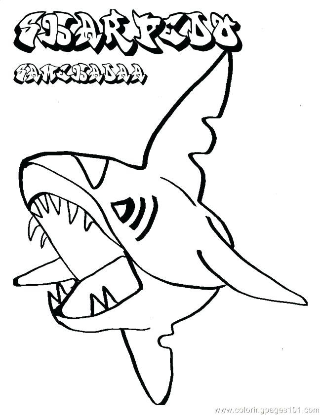 650x841 Great White Shark Coloring Page Shark Coloring Pages Drawings