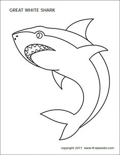 236x305 Shark Templates For Children's Activities Templates
