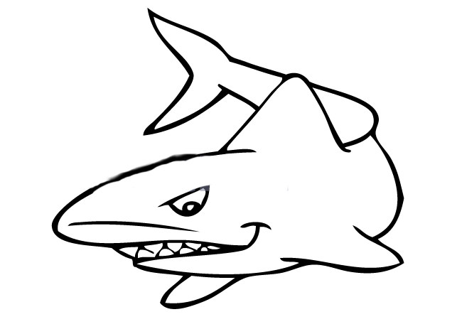 Shark Drawing Template at GetDrawings.com | Free for personal use Shark