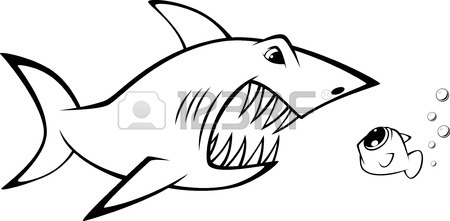 Shark Face Drawing