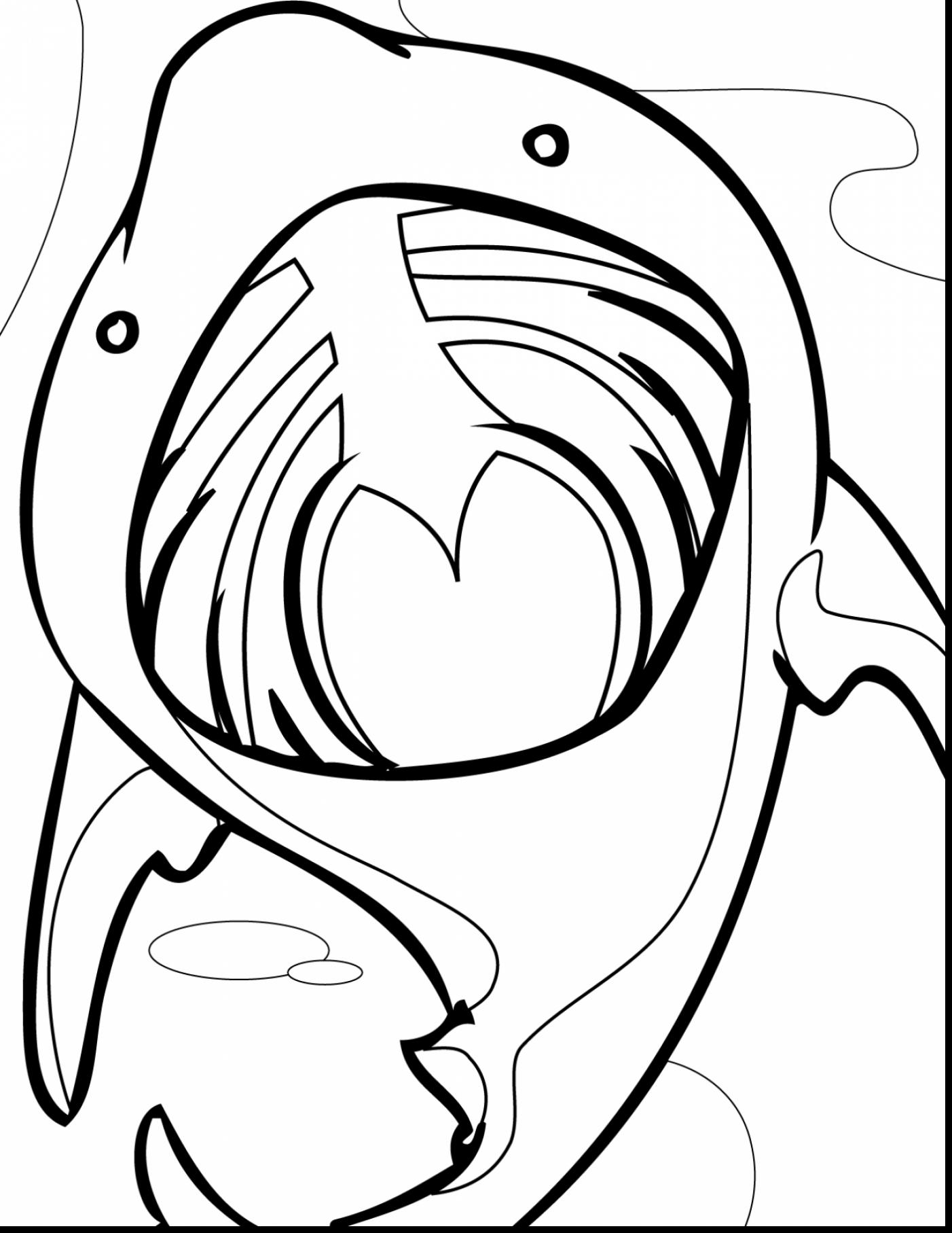 1402x1815 Fantastic Coloring Pages Shark And Printable With Shark Coloring