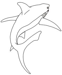 236x284 3d Sharks Colouring Book Sample Pages @ Dover Publications