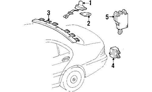 500x302 W220 Shark Fin Antenna S430 S500 Mercedes Benz Ebay