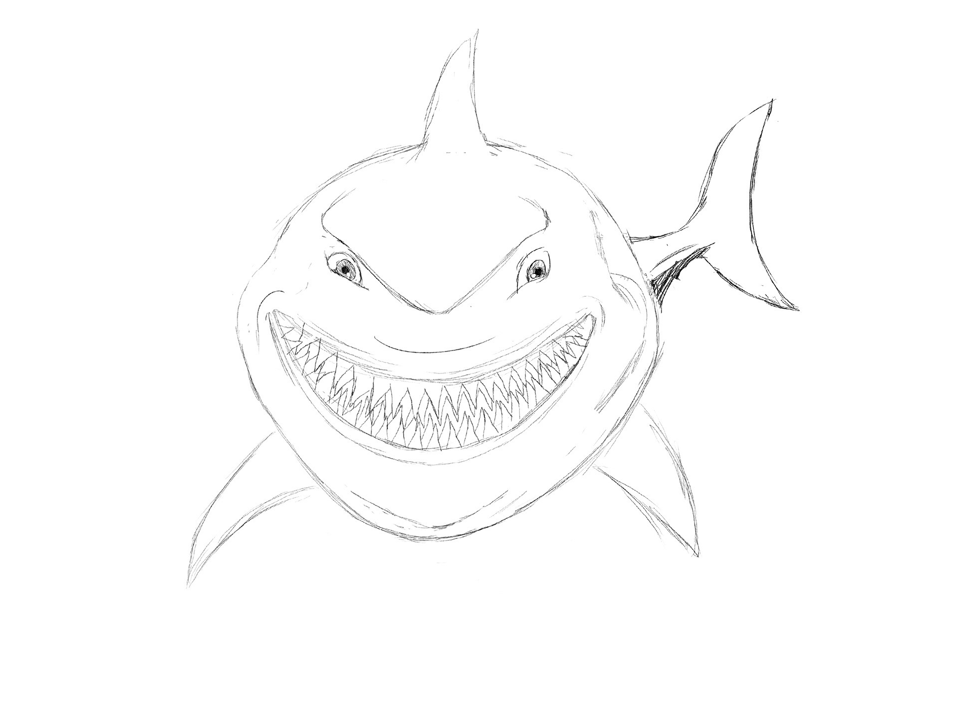 Shark Head Drawing at GetDrawings | Free download
