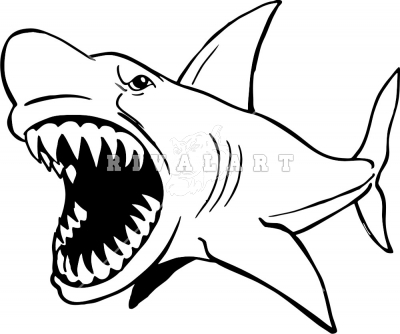 400x334 Shark Mouth Clipart Black And White